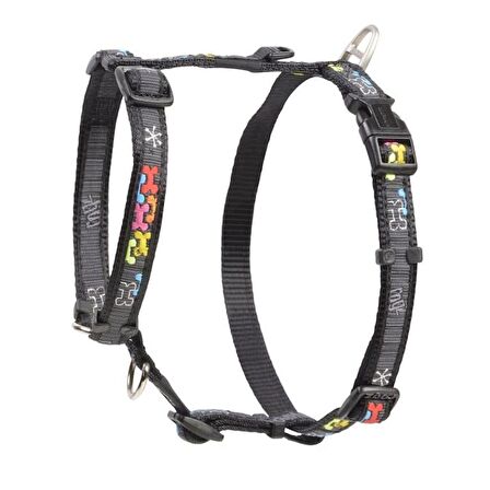 Rogz Fancy Dress Tuig M Multi Bone Black Göğüs Tasması
