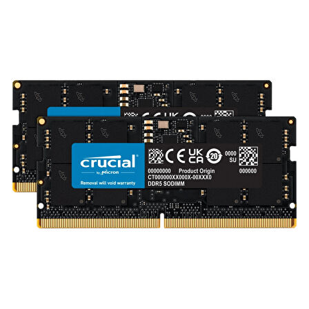 Crucial CT2K16G48C40S5 32GB (2x16GB) DDR5 4800MHz CL40 Notebook Bellek