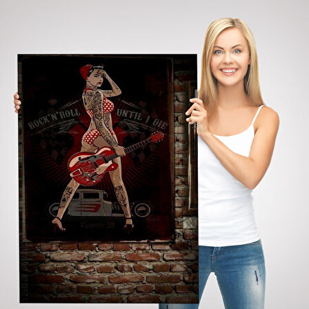 Müzisyen Kadın Dekoratif Duvar Tablosu-6496