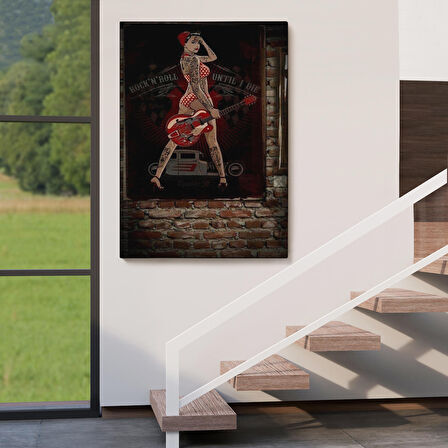 Müzisyen Kadın Dekoratif Duvar Tablosu-6496