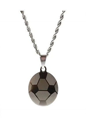 OttoMan Futbol Topu Erkek Çelik Kolye Zincir
