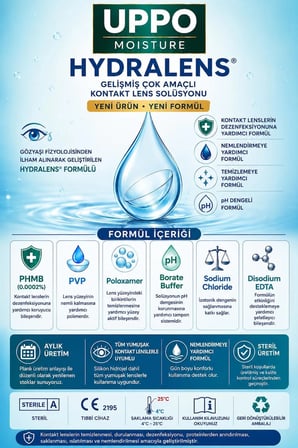uppo moisture haydralens Hydralens® Gelişmiş Çok Amaçlı Kontakt Lens Solüsyonu 360 ml