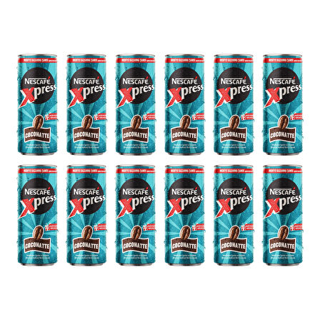 Nescafe Xpress Coconatte Soğuk Kahve 250ml x 12 Adet
