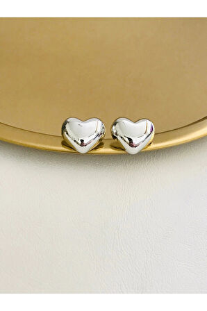 Tombul Kalp Çelik Küpe