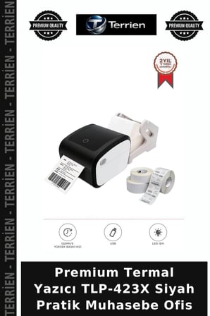 Premium Termal Yazıcı TLP-423X Siyah Pratik Muhasebe Ofis