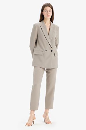 DeFacto Carrot Fit Crop Kumaş Pantolon Fermuarlı Yüksek Bel Dar Paça C2466AX25SPKH420