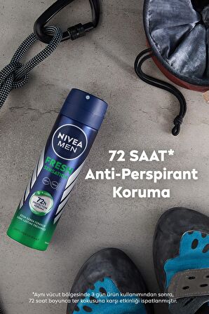 Nivea Men Fresh Sensation Sprey Deodorant 150 ml X3,72 Saat Anti-perspirant Koruma,uzun Süren Ferahl