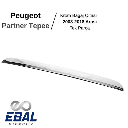 Peugeot Partner Tepee Krom Bagaj Çıtası 2008 ve üzeri P.Çelik