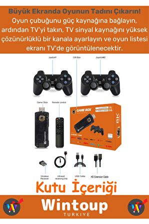 Gamebox 64 Gb Android TV Oyun Konsolu HD