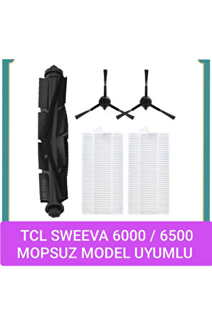 T C L Sweeva 6000 6500 mopsuz model Uyumlu Yedek Fırça Filtre Seti
