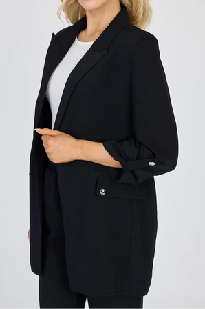 C-0145 Traphy Ceket Kruvaze Yaka Rahat Kesim Kadın Ceket