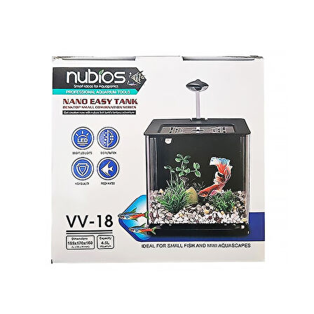 Nubios Nano Easy Tank 4,5 L Siyah