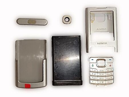 Nokia 6500c Kapak Nokia 6500c uyumlu Gri ön Kapak Arka Kapak ve Tuş Takımı