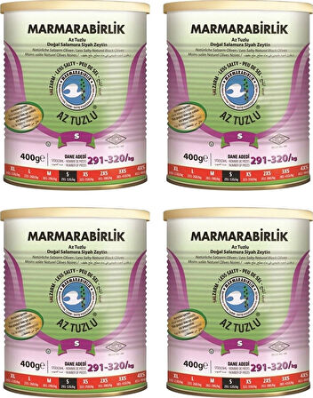 Marmarabirlik Az Tuzlu Zeytin 4 x 400 G