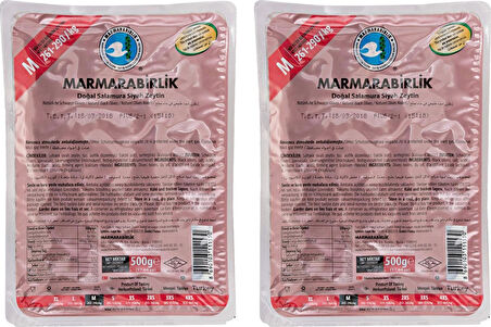 Marmarabirlik Süper M 261-290 Vakumlu Siyah Zeytin 2 x 500 G