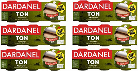 Dardanel Ton Zeytinyağlı Akdeniz Mucizesi 6'lı 3 x 75 G