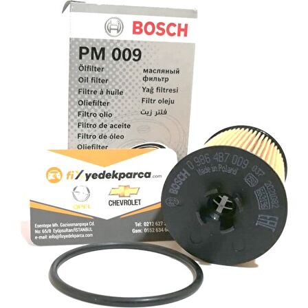 Bosch Opel Corsa D (1.2 - 1.4) Benzinli Yağ Filtresi (Bosch)
