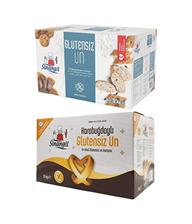Sinangil Glutensiz Un 5KG (5000GR) + Glutensiz Karabuğdaylı 5KG