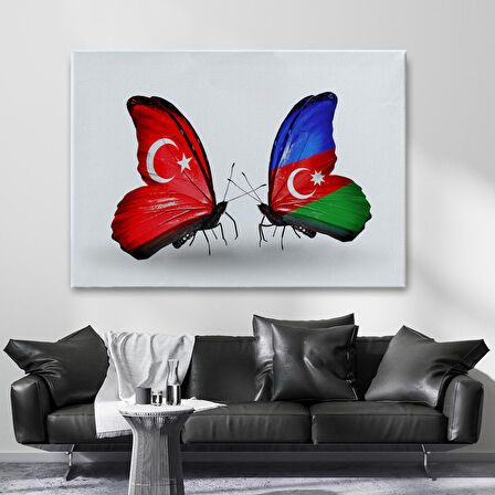 Azerbaycan Türkiye Dekoratif Kanvas Tablo-6501