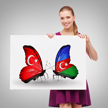 Azerbaycan Türkiye Dekoratif Kanvas Tablo-6501