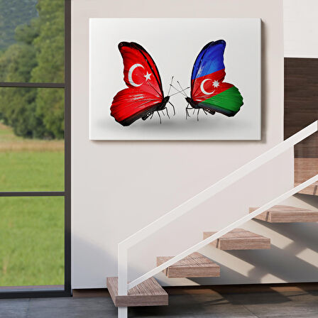Azerbaycan Türkiye Dekoratif Kanvas Tablo-6501