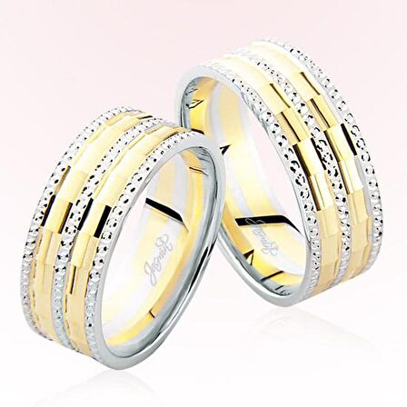 Sarı Beyaz Altın Alyans 6502