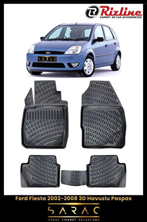 Rizline Ford Fiesta 5 KAPI 2006 Model 3D Havuzlu Paspas