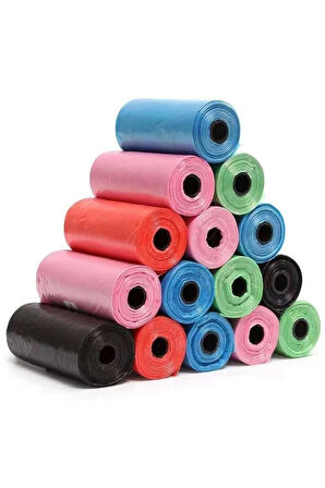 Kedi Köpek Tuvalet Poşeti Kedi Köpek Yedek Kaka Poşeti 12 Rulo 180 Adet 22cm X 30cm