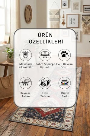 Arm-02 Salon Mutfak Yatak Odası Dijital Baskı Yolluk Halı Antrasit
