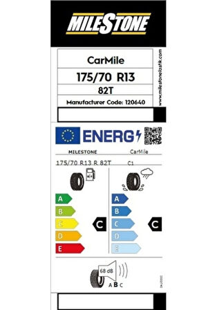 Milestone 175/70 R13 82T Carmile Yaz Lastiği 2025