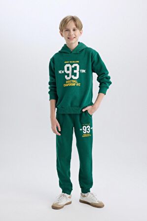 DeFacto Erkek Çocuk Kapüşonlu Baskılı Kalın Sweatshirt C9805A824WNGN215