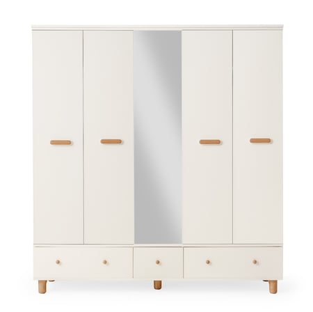 Nice 5 Kapaklı %100 MDF Elbise Dolabı Gardrop 192x54x212