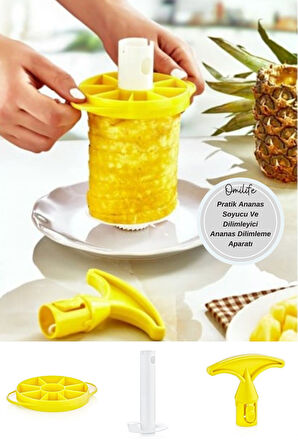 Pratik Ananas Soyucu ve Dilimleyici Ananas Dilimleme Aparatı