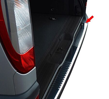 S-Dizayn Mercedes Vito Krom Arka Tampon Eşiği 2004-2014