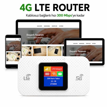 LTE 4G WiFi Modem 300Mbps Yüksek Hızlı Kablosuz Yönlendirici Cep Telefonları, Dizüstü Bilgisayarlar Ve Tabletler Için Uygun
