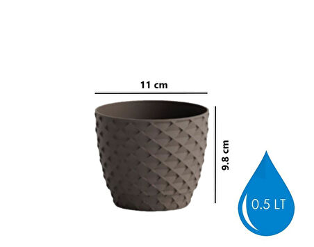 Omnipazar SO-KAP1 Kapadokya Dekoratif Plastik Saksı 0.5 Litre No 1 