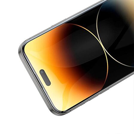 Coofbe 9D HD Full Screen Parmak İzi Bırakmaz Tempered İphone 15  Pro Max Ekran Koruyucu Full Kaplama Darbe Emici 