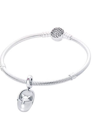 Çantada Kedi Charm | 925 Ayar Gümüş