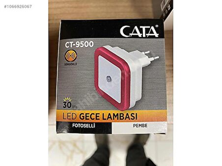 Cata CT-9500 Modern Sensörlü Led Gece Lambası Led Işık Spot Pembe Renk Çeşidi