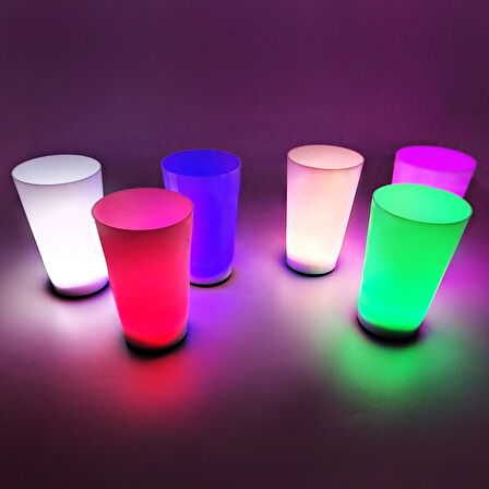 samur parti parti aksesuar & kostüm Glow Partisi Bardakları 6 Renk 6 Adet 1.5 oz 4.5 x 6.5 cm