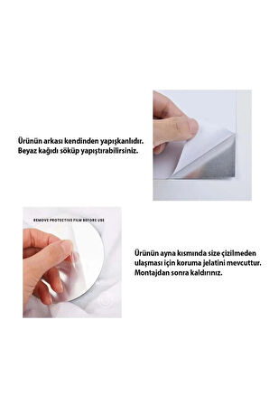 Bal Peteği Altıgen Kendinden Yapışkanlı Pleksi Ayna 13,5 cm*16 cm (5 Adet )