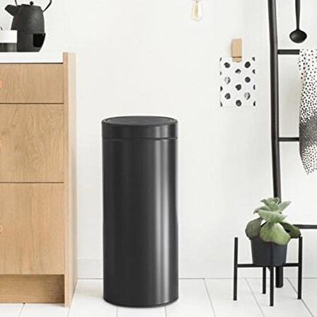 Brabantia Çöp Kutusu 30 litre Touch Bın New Dokunmatik Ayışığı Siyahı 128967