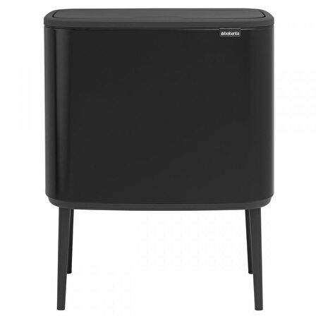 Brabantia Çöp Kutusu İki Bölmeli 11+23 litre Bo Touch Bin Mat Siyah 316203