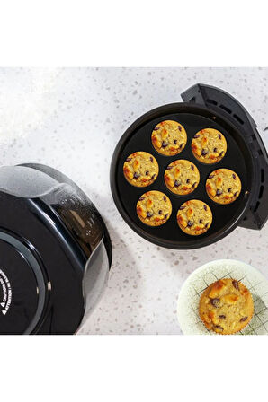 Siyah Silikon Airfry Kek Pişirme Kalıbı Tüm Airfryerlara Uyumlu Muffin Pişirme Kabı