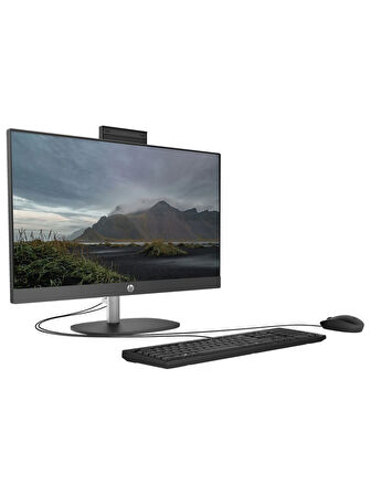 HP ProOne 245 G10 R7 7730U 32GB 256GB SSD 23.8" Full HD IPS FDOS All In One PC Siyah & PER4 Bellek