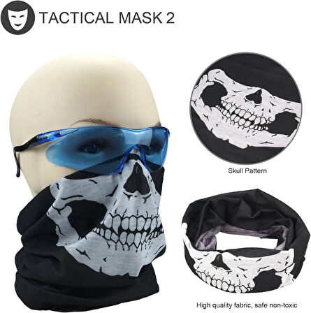 Maske Bandana Balaklava Kurukafa Buf Boyunluk Bone Bileklik çok amaçlı Aksesuar