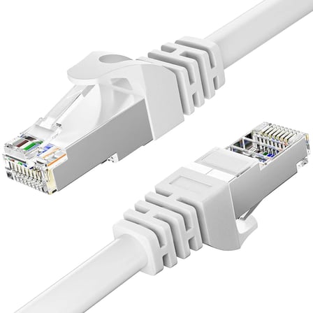 Cat6 Ethernet Kablosu 20 Metre UTP RJ45 Patch İnternet Bilgisayar Modem Bağlantı Kablosu Beyaz