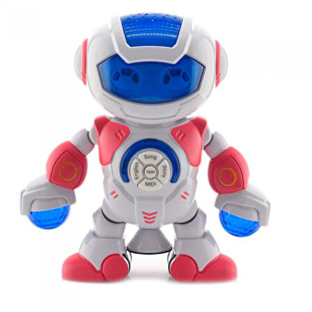 99444-7 PROJEKSİYONLU 360 DERECE HAREKET EDEBİLEN ROBOT 20 CM