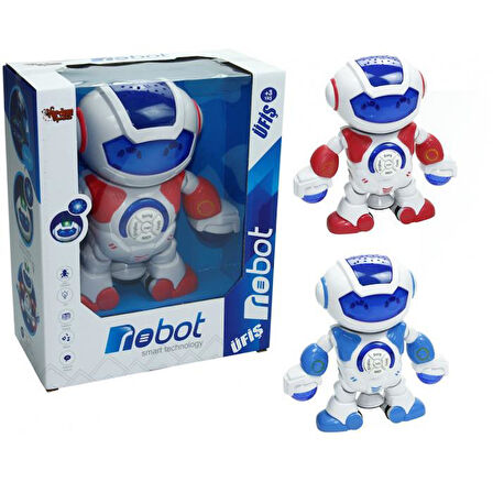 99444-7 PROJEKSİYONLU 360 DERECE HAREKET EDEBİLEN ROBOT 20 CM