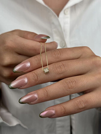 14 Ayar Altın Küp Kolye 632